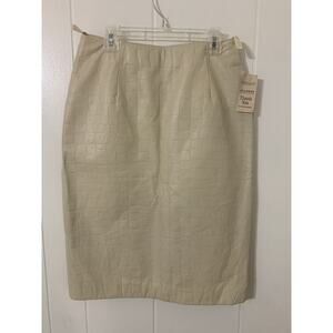 Pelle Studios Wilson's leather Skirt Camel Pencil Size 4 NWT Career Office Flaw